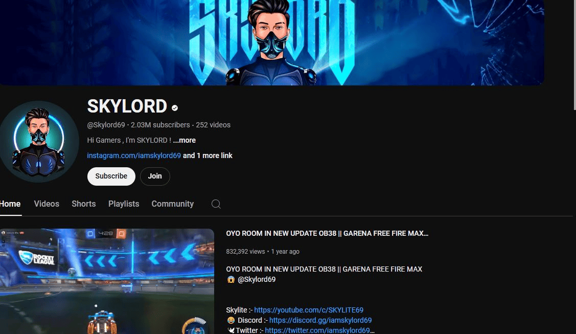 Skylord YouTube Channel