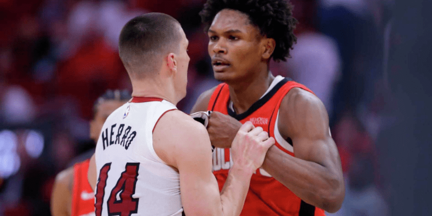 NBA Suspended Houston Rockets’ Amen Thompson And Miami Heat’s Terry Rozier For A Fight In Heat Vs Rockets